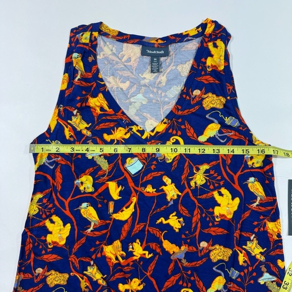 New ModCloth Endless Possibilities Tank Top Blue Critters - Picture 7 of 8